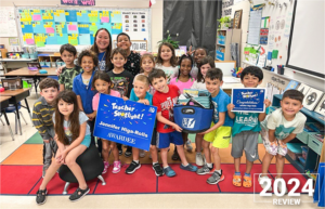 Students celebrate their educators who were recognized during PEC's inaugural Teacher Spotlight Campaign in the spring of 2024.